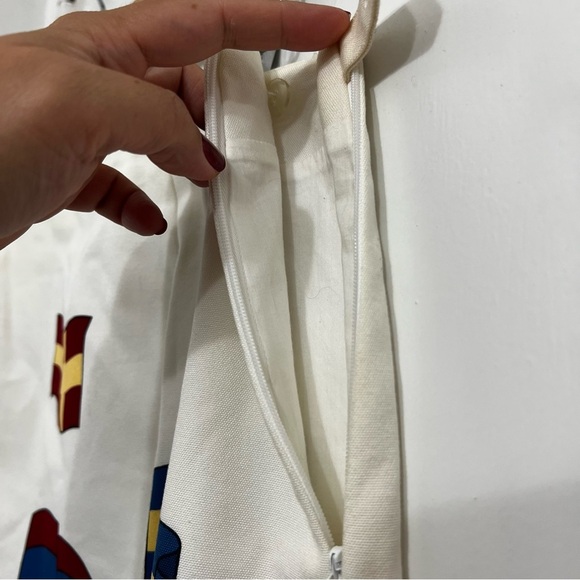 Talbots 10 White Flags Side Zip Pleated Cotton Casual Office Preppy Mini Skirt - Picture 2 of 5